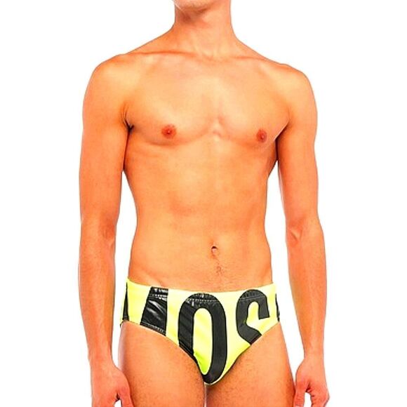 Moschino Men's Neon Yellow Swim Beach Bikini Briefs Bottom size XSMALL - Picture 6 of 16